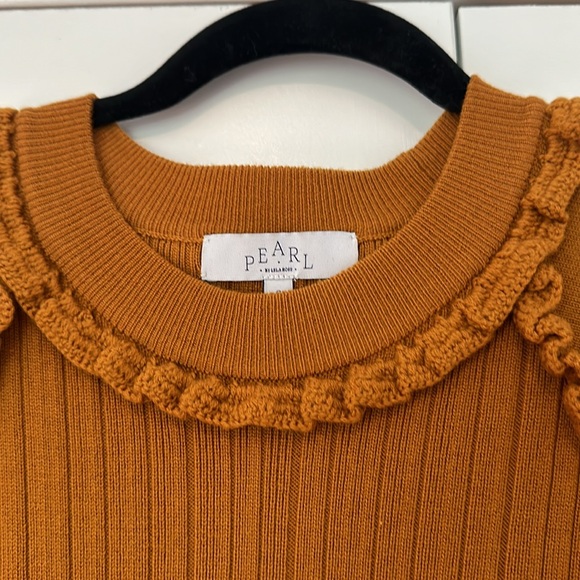 Pearl by Lela Rose Full Sleeve Knit Dress Copper S - Picture 4 of 6